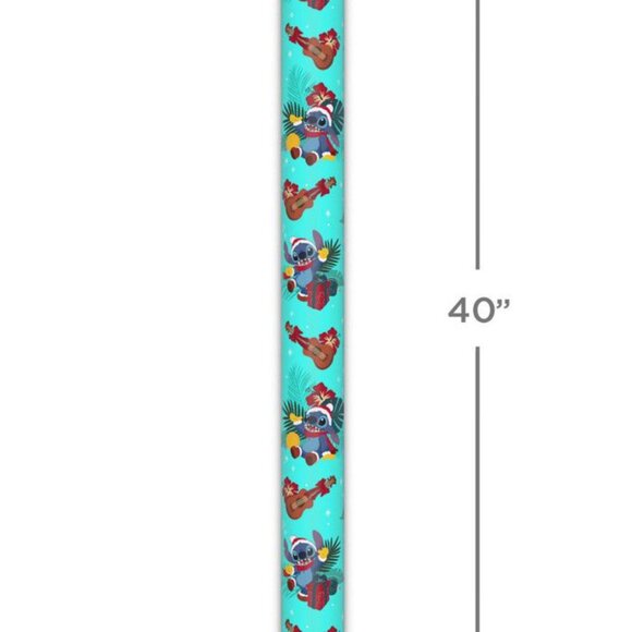 Hallmark Wrapping Paper Christmas Stitch on Blue 70 sq ft Jumbo Roll Holiday - Picture 6 of 6